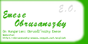 emese obrusanszky business card